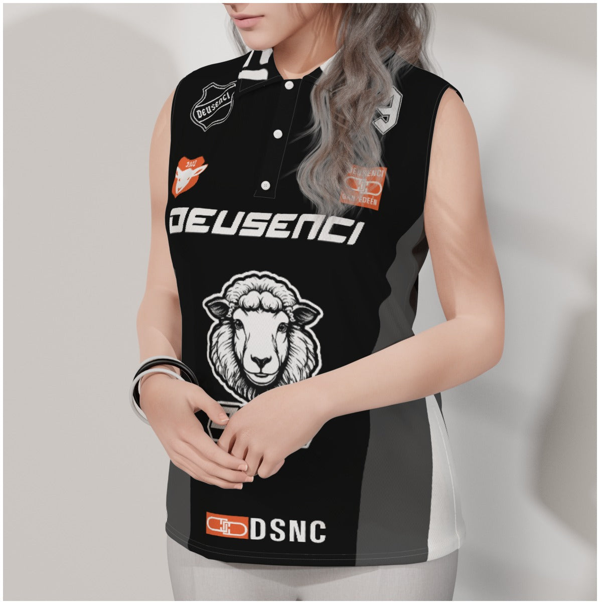 Holy T. 1.0 Sleeveless Polo Shirt (Black)