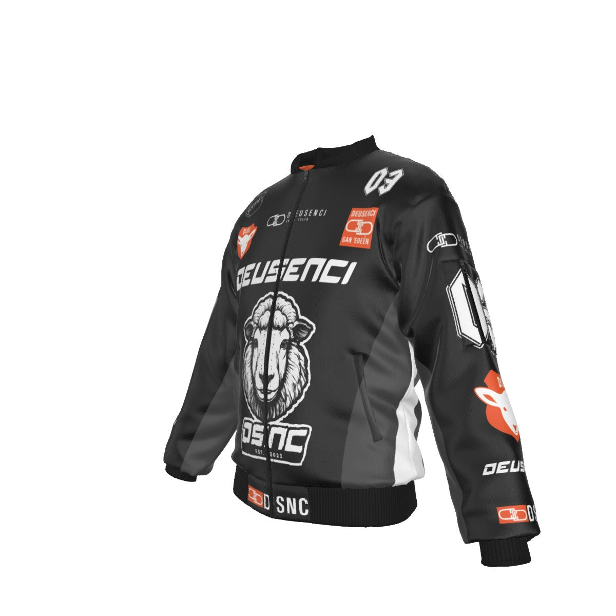 Agnus 1.0 (Black) Bomber Jacket