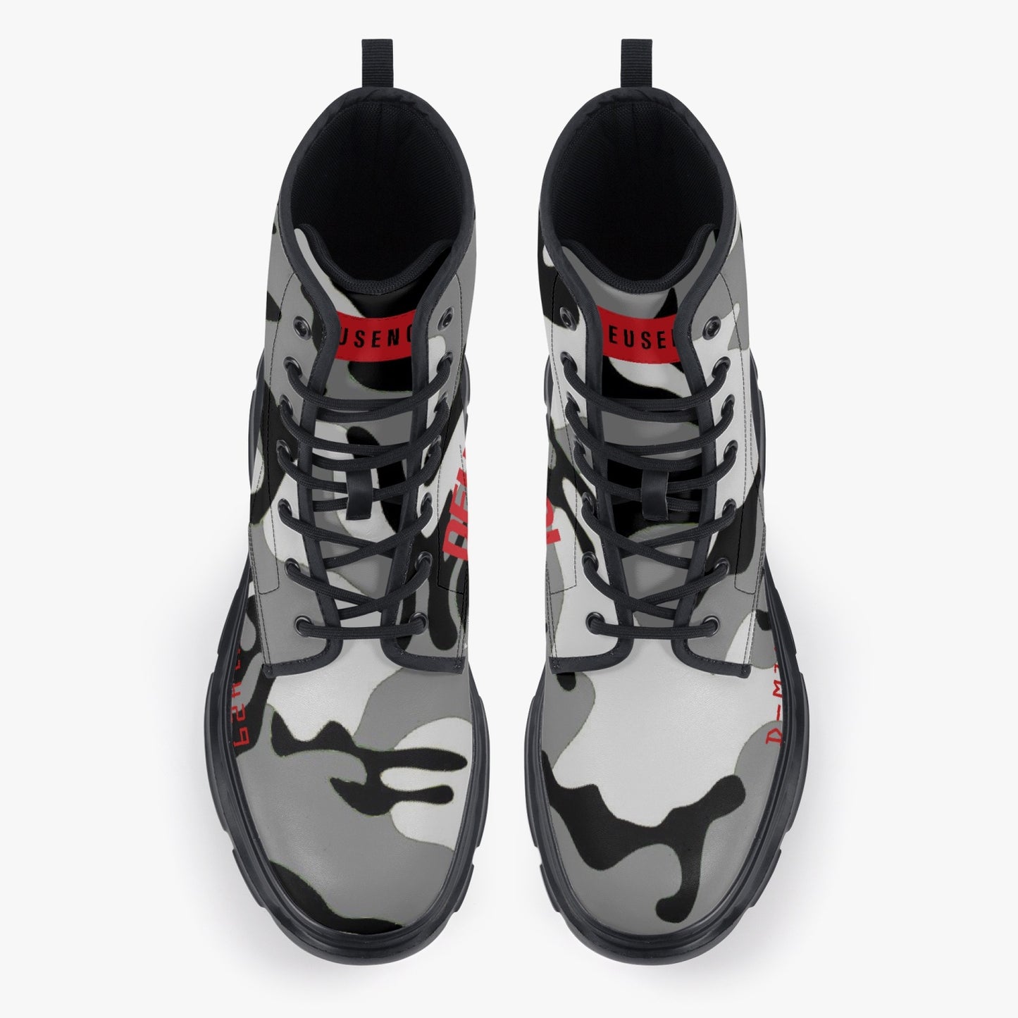 D-M1429 Snow Camo Chunky Boots