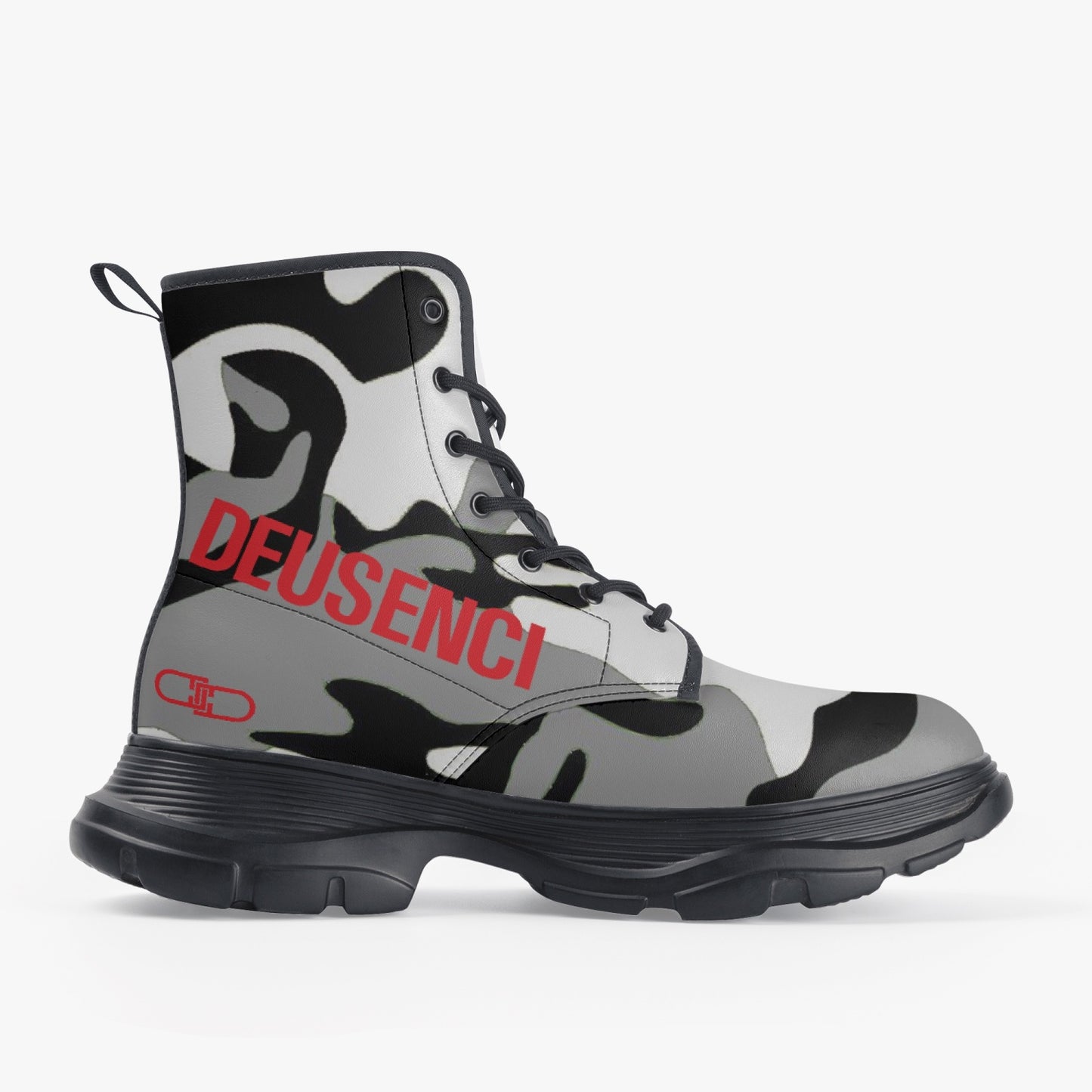 D-M1429 Snow Camo Chunky Boots