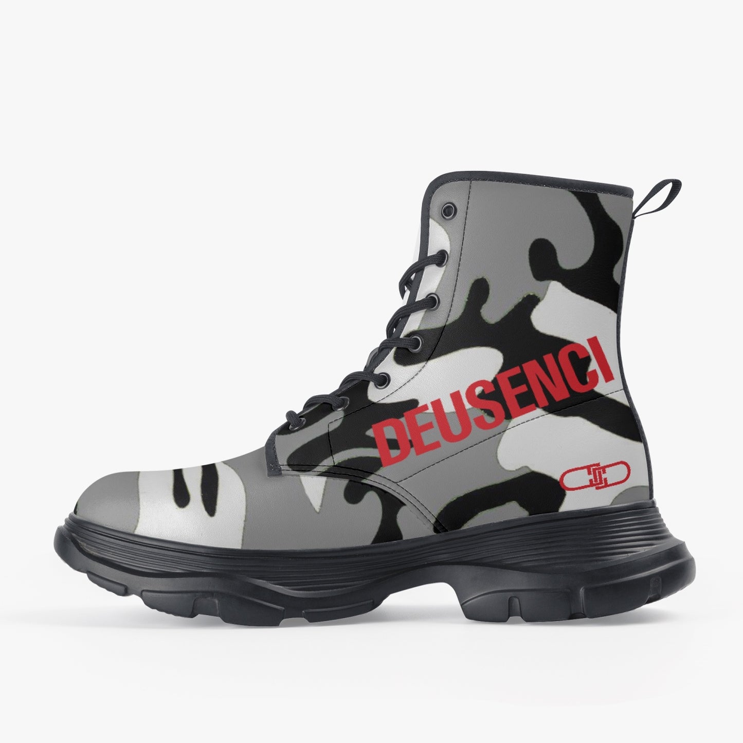 D-M1429 Snow Camo Chunky Boots