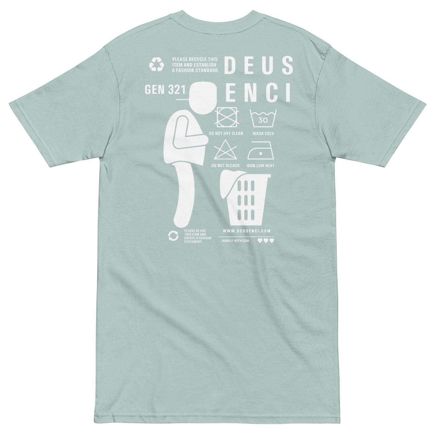 Handle With Care 1.0 White Logo Unisex T Shirt