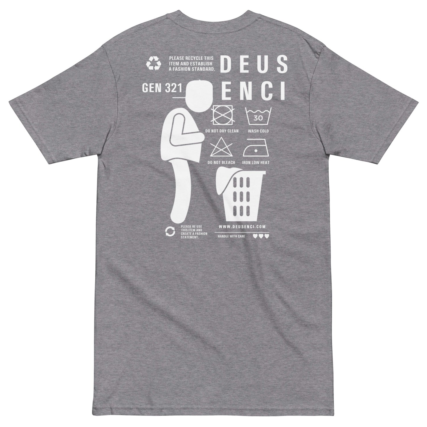 Handle With Care 1.0 White Logo Unisex T Shirt