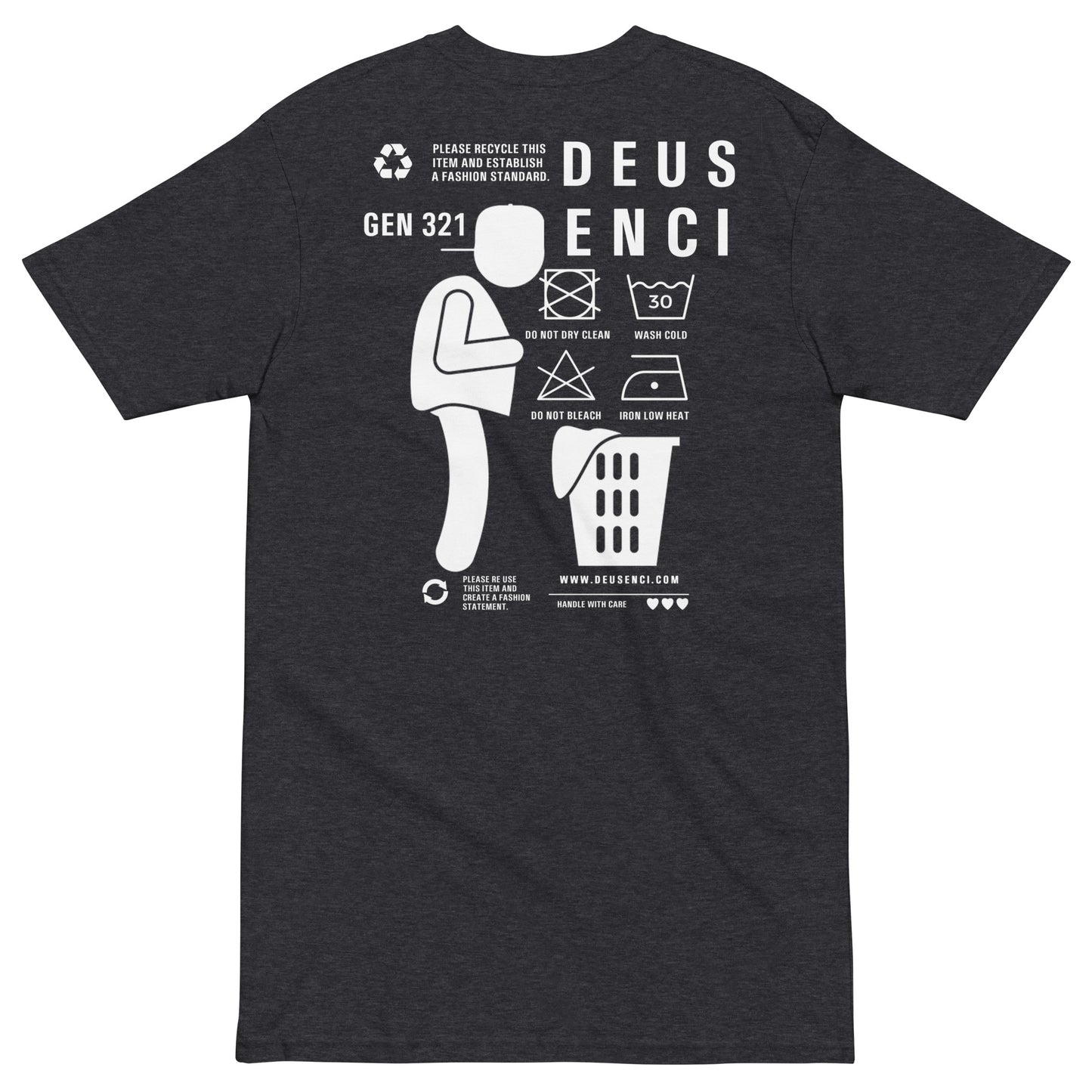 Handle With Care 1.0 White Logo Unisex T Shirt