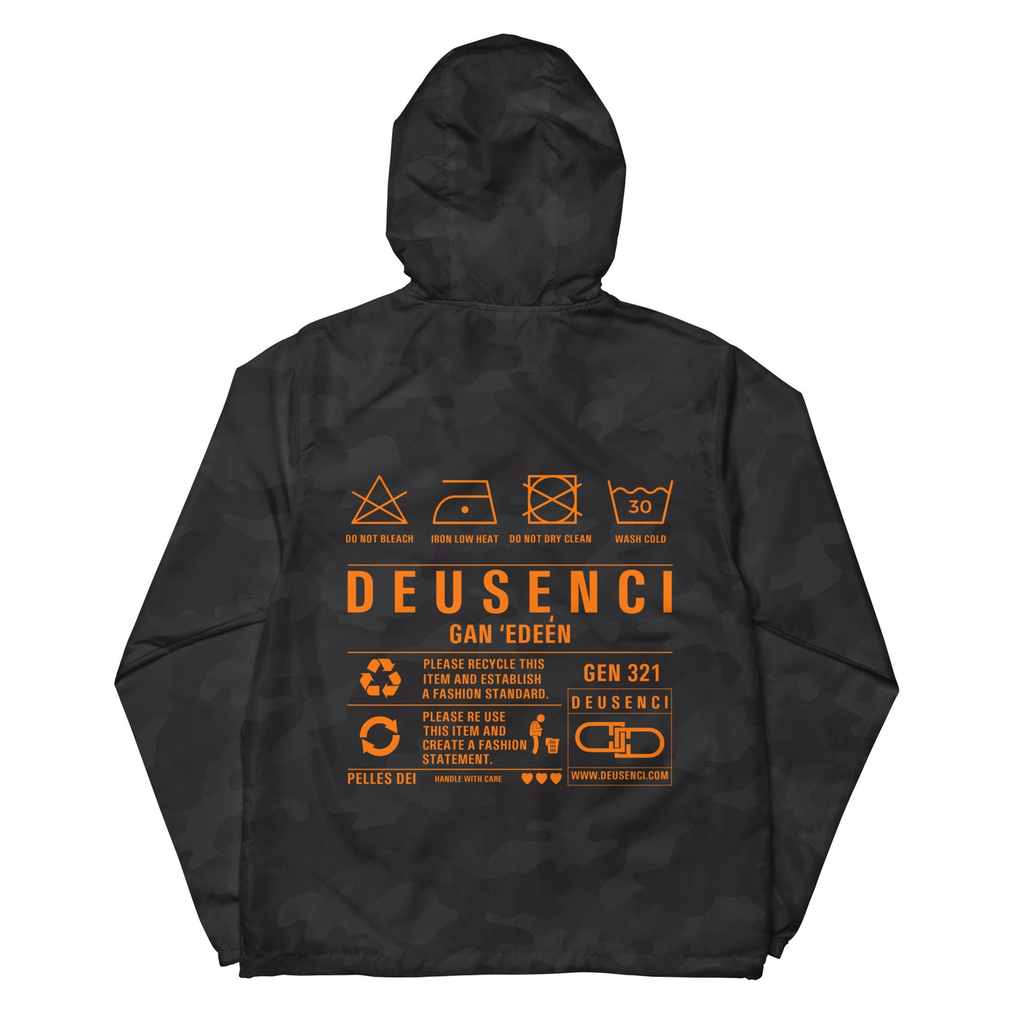 Unisex Deus Exercitus 1.0 lightweight zip up windbreaker